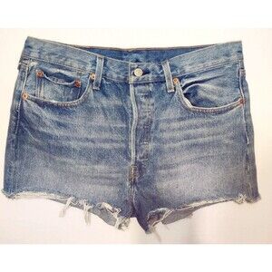 Levis 501 Shorts Men's Daisy Dukes W32 Button Up Distressed